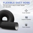 thumbnail image 4 of 10 Inch Flexible Ducting Hose 16 Feet Black Aluminum Ducting -4 Layer Protection Dryer Vent Hose for HVAC Heating Cooling Ventilation and Exhaust, 2 Clamps Included, 4 of 5
