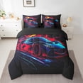 thumbnail image 2 of Erosebridal Cool Sports Car Bedding Set Race Car Twin Comforter Set With Sheets Teen Men Wolf Racing Car 7 Piece Bed In A Bag Extreme Sports Games Bed Set Red Blue Room Decor, 2 of 5