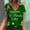 Green, variant on St. Patricks Day Shirts for Women Casual St. Patrick's Day Printed Short Sleeve V-Neck Pullover Blouse T-shirt Tops Saint Patricks Day Shirt