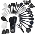 thumbnail image 1 of 45 Pcs Juego de Utensilios de Cocina, Utensilios de Cocina de Silicona para Cocinar con Tijeras Antiadherentes, Utencilios de Cocina con Herramientas y Paletas, Resistentes al Calor, sin BPA (Negro), 1 of 9