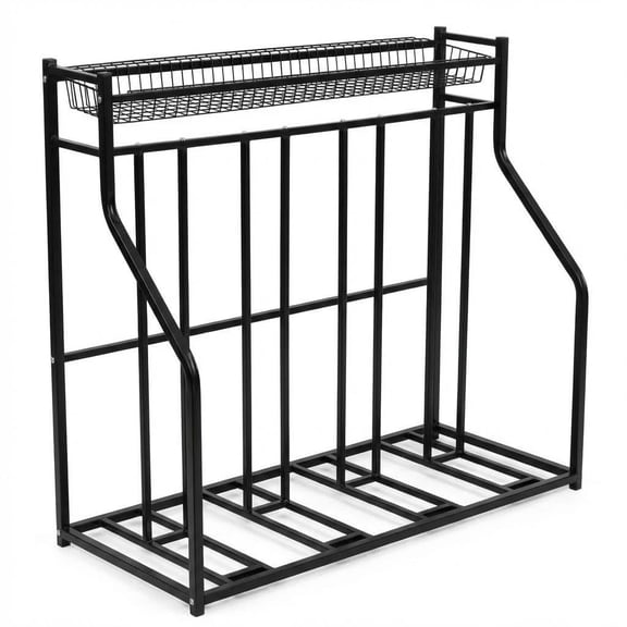 Gaderth Bike Storage Rack, 4-Bike Stand, Bicycle Floor Rack for Garage Organizer, Indoor Bike Storage, Bicycle Rack for Garage, Sporting Gear Storage Station