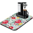 thumbnail image 2 of Coffee Bar Mat Accessories for Countertop Absorbent Anti-Slip Silicone Flower Dish Drying Mats for Kitchen Counter Draining Pad Decor Gift Fit Coffee Maker Coffee Pot Espresso Machine 19x12in, 2 of 6