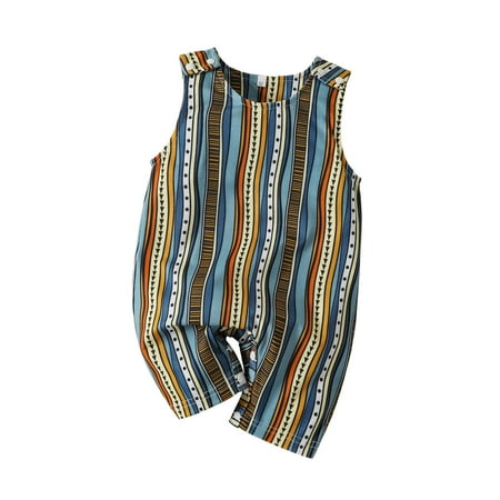 

XYIJANI Baby Girl Shorts Infant Boys Girls Sleeveless Striped Prints Pullover Romper Newborn Jumpsuit Clothes 18 Month Boy Boys Clothes 18-24 Months (Green 86)