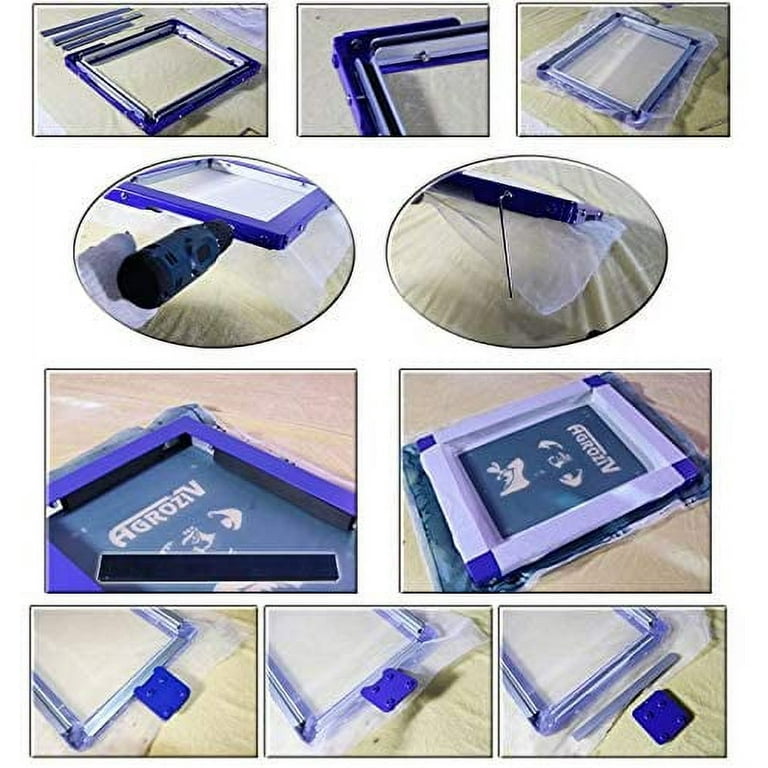 TECHTONGDA Screen Frame Mesh Silk Screen Printing Mesh Stretching Frame  Glue Free Stretch Screen Frame NEW 