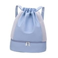 thumbnail image 3 of Milaget Drawstring Backpack Adjustable Strap Sports Backpack Water Resistant Gym Bag Blue, 3 of 9