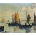 thumbnail image 2 of Rudolf Löw 24x20 Gold Ornate Framed and Double Matted Museum Art Print Titled - Marine (1911), 2 of 4