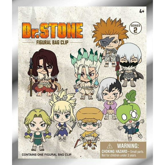 3D Figural Bag Clip Dr. Stone Mystery Pack (1 RANDOM Figure)