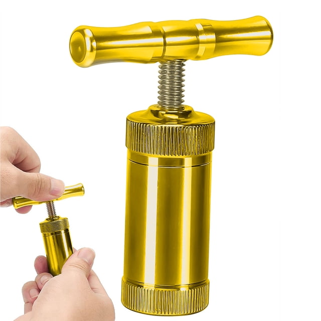 Meitianfacai Household Powder Grinder T Type Aluminum Alloy Extrusion Tool, Gold