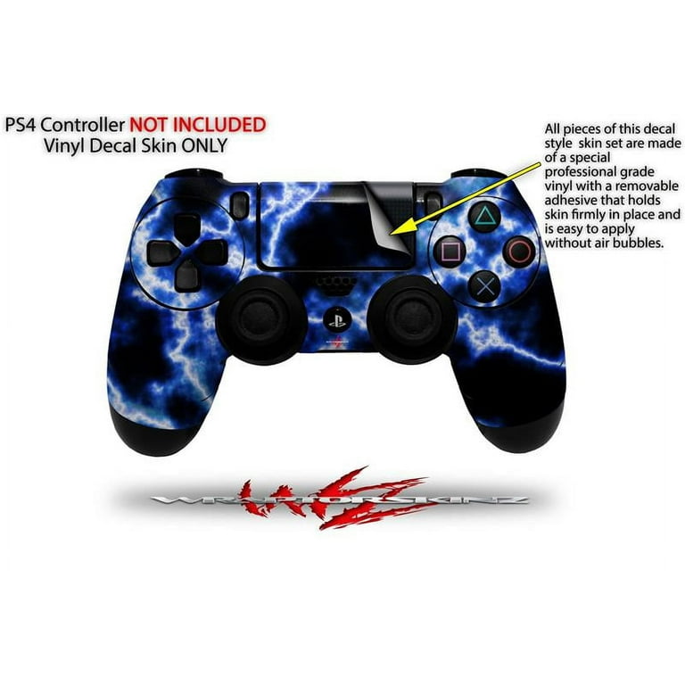 Vinyl Skin Wrap for Sony PS4 Dualshock Controller Electrify Blue
