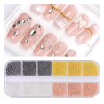 thumbnail image 1 of Perlas de caviar para uñas Bellecrey, 0,8 mm, 6 tamaños, acero inoxidable, 1 of 9
