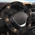 thumbnail image 5 of Xecao Metal Style Horned Skull patten Stretch Elastic Steering Wheel Cover, fits all vehicles, 15-inch diameter, 5 of 6