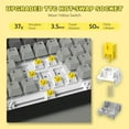 thumbnail image 6 of AK820 Mechanical Keyboard with CNC Knob Control,82Keys Gasket Mount Wired Gaming Keyboard,75% ANSI Layout,5 Sound Absorbing Foam,Hot-swappable,White Backlit,for PC,MAC (Grey), 6 of 8