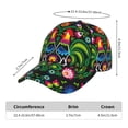thumbnail image 5 of Xecao Roosters and Flowers for Baseball Cap: Unisex, crafted from classic polyester twill fabric, featuring a soft unconstructed design, 5 of 5