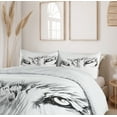 thumbnail image 6 of Ambesonne Tattoo Duvet Cover Sets, Winter Animal Wild Wolf, 2-Queen, White and Black, 6 of 7