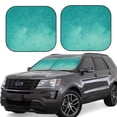 thumbnail image 2 of Daiia Teal Turquoise1 2PCS Car Windshield Sun Shade, Foldable Sun Shield for Car Front Window, Auto Sun Blocker Visor Protector Universal for Truck SUV Pickup-Medium, 2 of 7