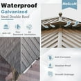 thumbnail image 3 of Mellcom 10' x 13' Hardtop Gazebo Galvanized Steel Outdoor Canopy Aluminum Frame, 3 of 7