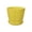 Yellow, variant on romoty Flower Petal Shaped Plastic Plant Pot with Saucer Pink, 6.3 in Lightweight Decorative Succulent Planter with Drainage Hole for Indoor Outdoor Desk Garden Decor