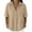 01-Khaki, variant on Women's Button Down Collared Shirt Short Sleeve Linen Blend Casual Loose Fit V Neck Summer Work Blouse Top 01-Khaki XXL