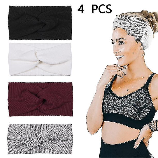 Diademas de turbante, diademas elásticas anchas para mujer, accesorios para el cabello grueso Hs