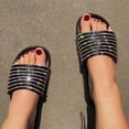 thumbnail image 4 of Zapatillas de verano para mujer con diamantes de destello brillantes, zapatos de ocio de una palabra Wmkox8yii  hj789, 4 of 5