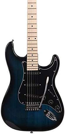 Music Lover GST Stylish Electric Guitar Kit with Black Pickguard Dark Blue 3-7 Days Delivery$$Musical Instruments