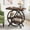 Rustic Brown, variant on Finmind End Table for Living Room, Narrow Side Table with 4-tier Storage Shelf and Geometric Metal Frame for Couch, Industrial Nightstand for Bedroom, Light Brown