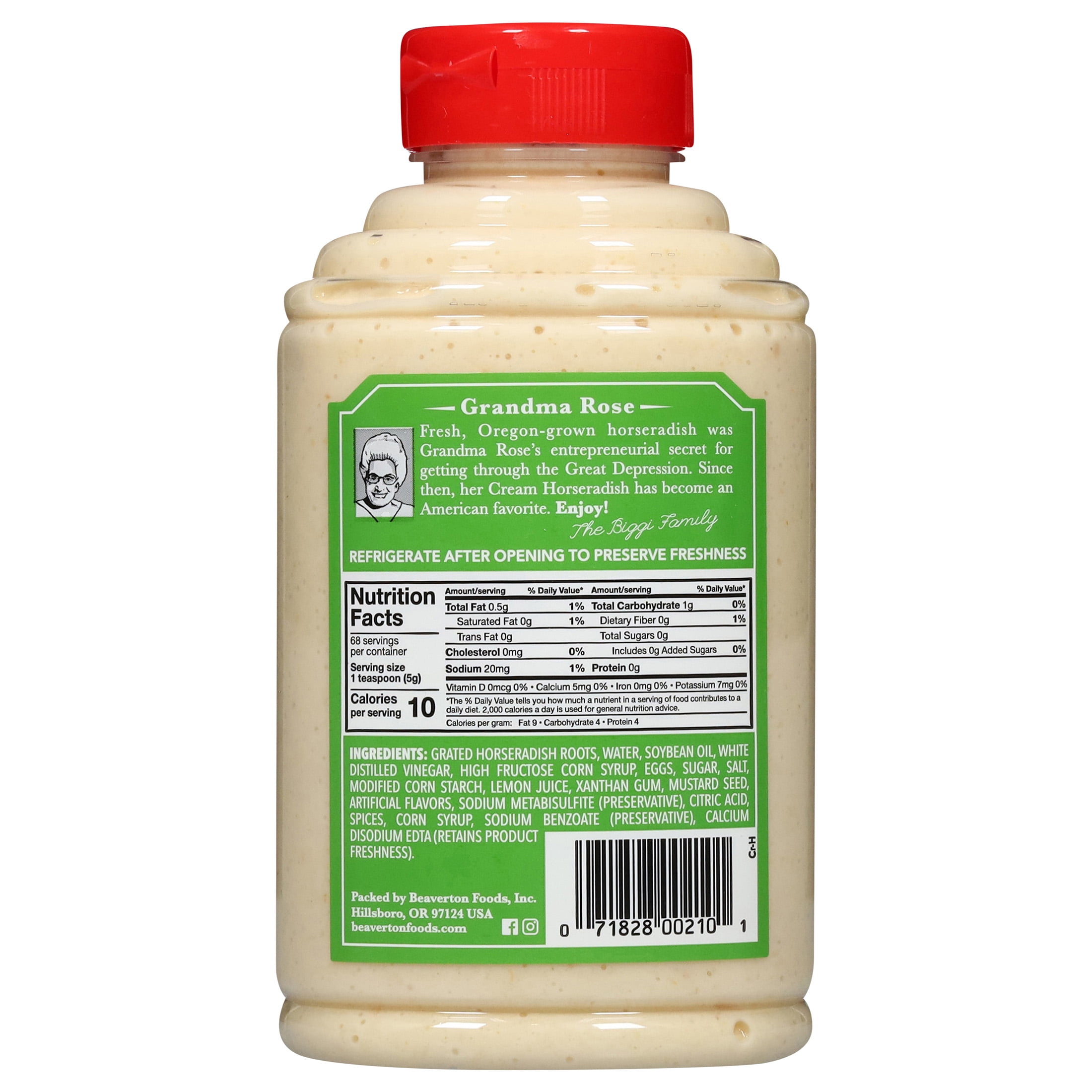 (4 pack) Beaver Brand Hot and Creamy Horseradish Sauce, 12 oz Bottle, Dairy-Free