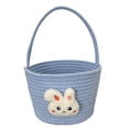 thumbnail image 2 of Personalized Easter Basket, Adorable Woven Easter Basket with Cute Bunny Design Perfect for Easter Egg Hunts and Spring Decorations, The Ideal Easter Gift (Blue), 2 of 7