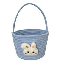 putnchl Easter Basket Bunny With ,Egg Hunting Easter Gift Bags For Kids Boys Girls, Cute Small Woven Gift Baskets Empty For Halloween Christmas Valentine's Day We