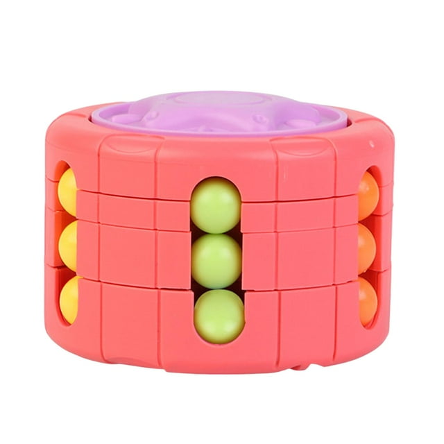 TISHITA Rotating Bean Cube Slide Brain Teasers Rotate Kid Toy Brain Game Toy for pink