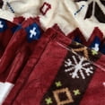 thumbnail image 4 of Home Soft Things Christmas Printed Flannel Fleece Blanket - Burgundy Christmas Deer - Twin (60" x 90"), 4 of 8
