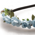 thumbnail image 3 of Corona floral Corona de pelo con diadema de flores rosas, 3 of 5