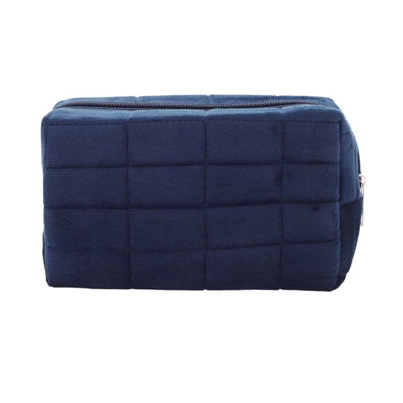1 Pc Bolsa de Maquillaje Elegante para Viajes de Negocios Azul Marino Terciopelo