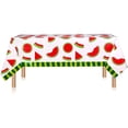 thumbnail image 2 of HCBY 4Pcs Watermelon Themed Disposable Tablecloth, Spill Resistant Party Cover Set, Easy Clean Decor Accessory, Stylish Supply for Birthday Summer Gathering Decoration, 2 of 9