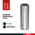 thumbnail image 2 of Teng Tools 22MM 1/2 Inch Drive 12 Point Metric Deep Chrome Vanadium Socket | Mechanic Tool | Hand Tool - M120622-C, 2 of 7
