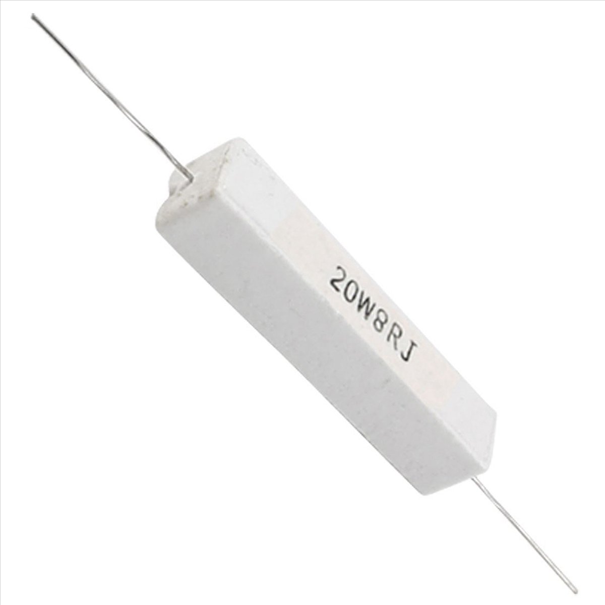 40 Pcs Wire Wound Ceramic Cement Resistor 8 Ohm 20W 5%