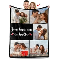 Custom for Boyfriend Girlfriend, Personalized Couple Blanket, Customized Blanket with Photo, Birthday Valentines Gifts for Wife Girlfriends from Husband Boyfriends