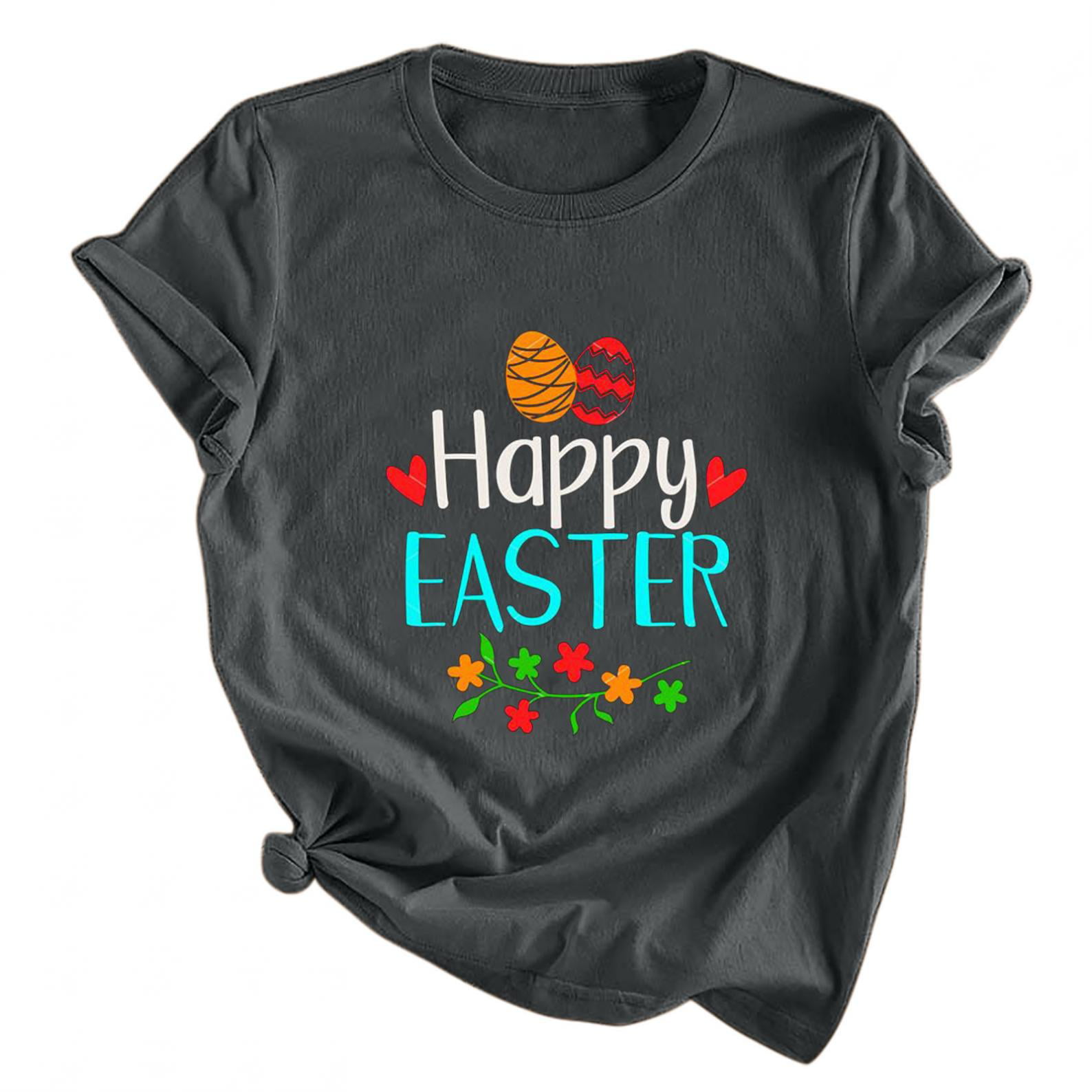 Happy Easter Tshirt/Womens Shirt/Easter Shirt/Gifts For Her/Bleached Shirt/Sublimation Tshirt