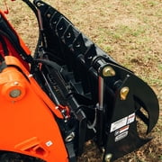Titan Attachments 84in Clamshell Root Grapple Rake, Universal Skid Steer Mounting, Twin 3,000 PSI Cylinders, Brush Debris Landscaping Grapple