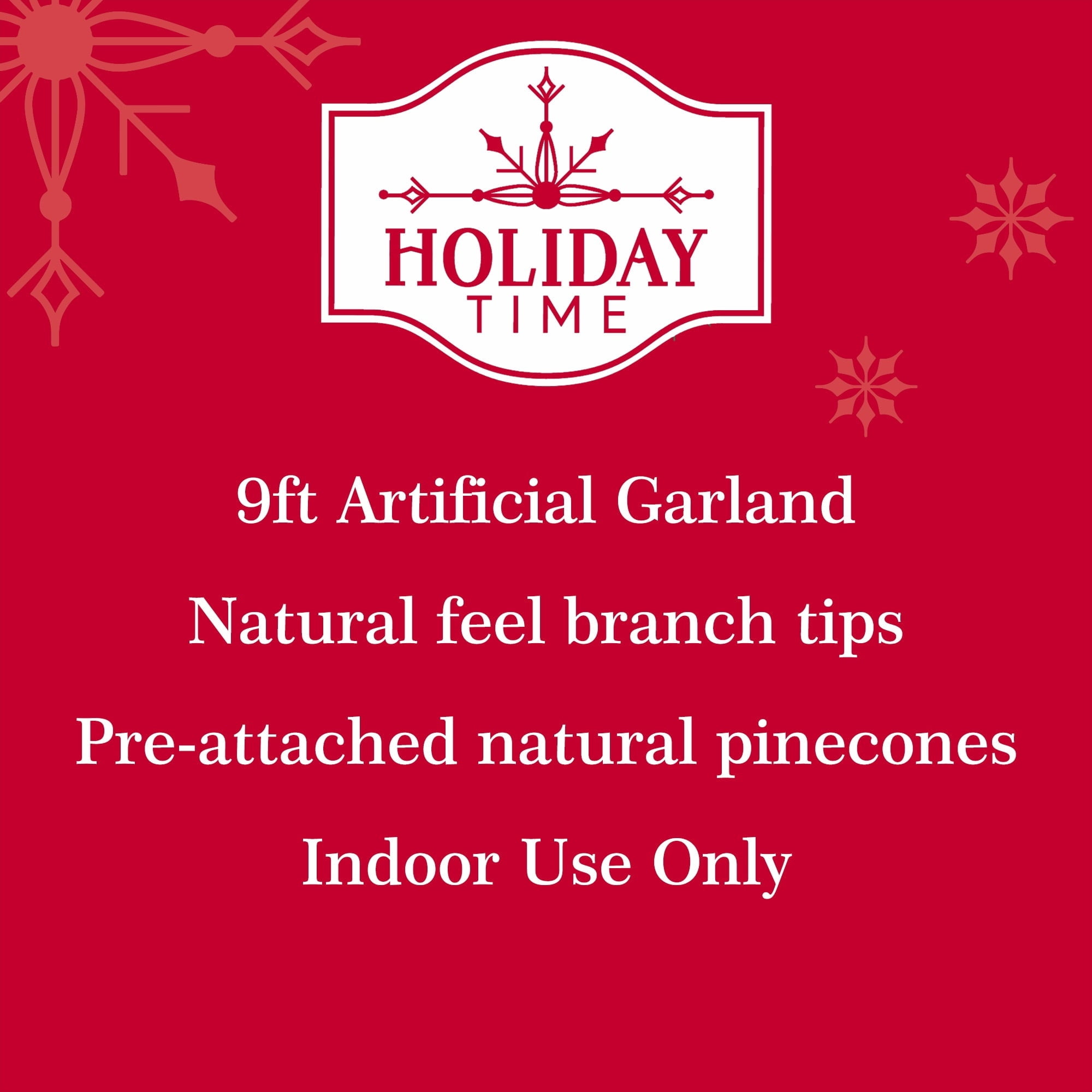 Sonoma Cypress Evergreen Unlit Artificial Christmas Garland, Green, 9', by Holiday Time