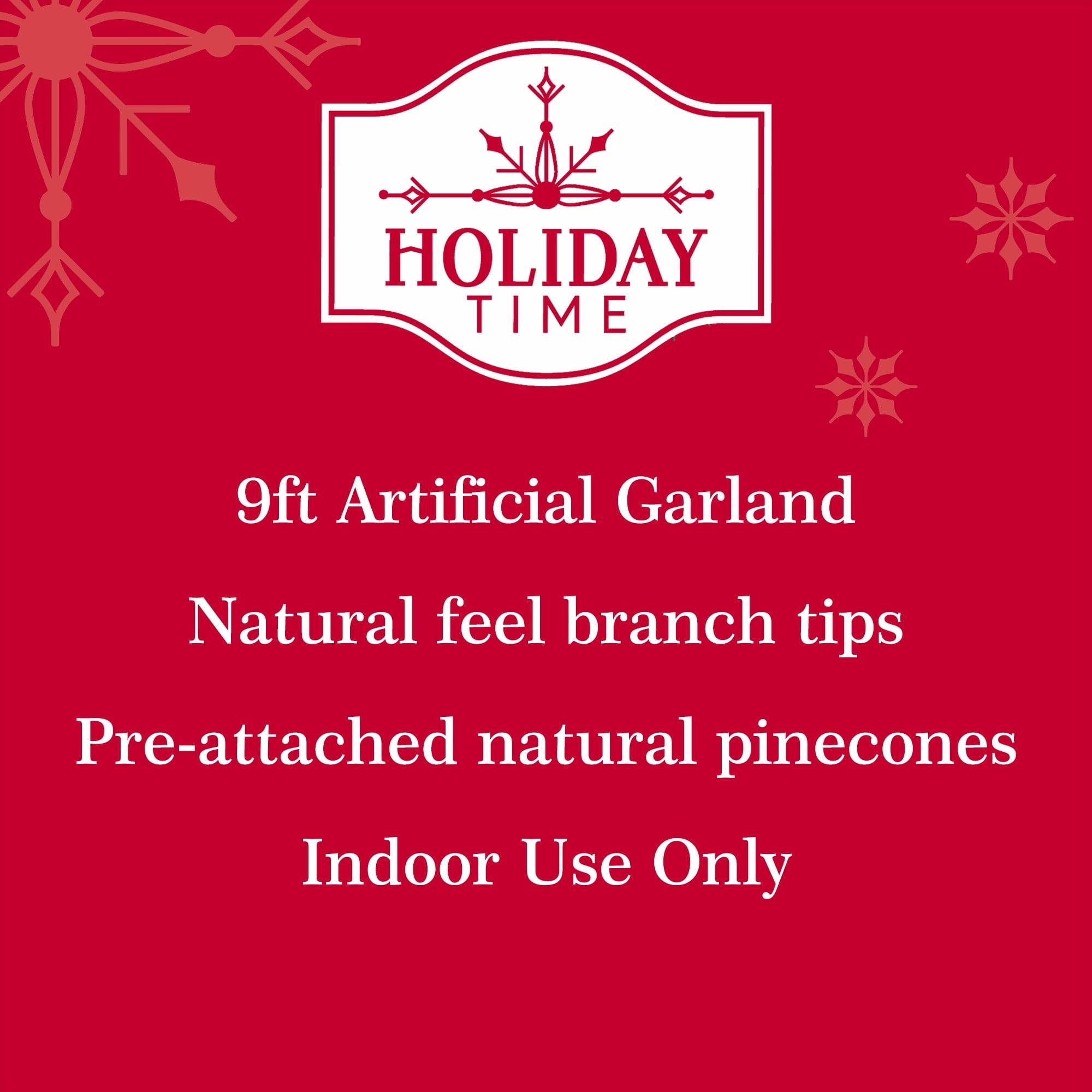 Holiday Time 9' Sonoma Cypress Evergreen Artificial Christmas Garland photo 6