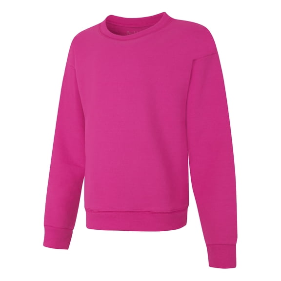 Hanes EcoSmart Girls' Fleece Sweatshirt Amaranth XS