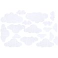 thumbnail image 1 of IFANLANDOR 31Pc White Vinyl Cloud Wall Art Stickers Easy Apply Remove Reposition Wall Decals, 1 of 7