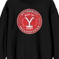 thumbnail image 2 of Yellowstone Red Circle Logo Crew Neck Long Sleeve Adult Black Sweatshirt-Medium, 2 of 7