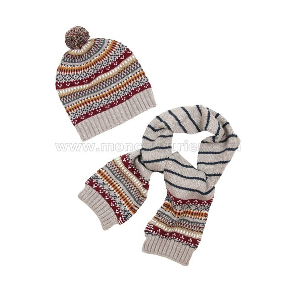 Deux par Deux Boys' Hat and Scarf Play It Like Crockett, Sizes 4-12 - 6/7