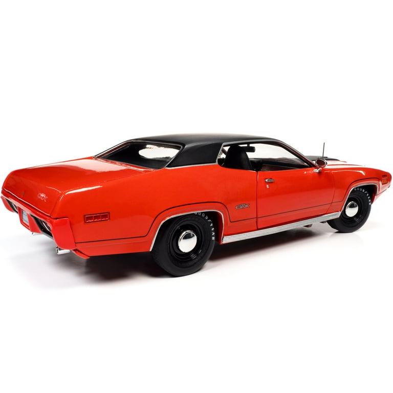 1971 Plymouth GTX 440+6 Hardtop Tor Red with Black Top and Black Stripe