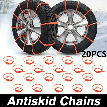 1/10/20Pcs Car SUV Truck Anti-skid Chains For Winter Snow Mud Wheel Tyre Tire Ties Cable Nylon Orange Snow Rain Winter (Best Tire Chains For Mud)