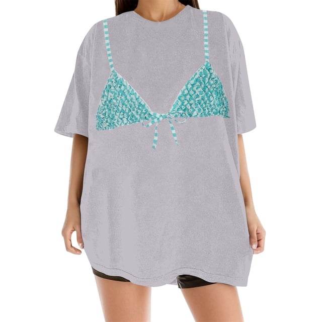 TINZ T-Shirt Graphique Amusant Décontracté pour Femmes, Tee-Shirt Léger Mignon pour Tous les Jours, T-Shirt à Manches Longues Épais pour Femmes, T-Shirt Violet pour Femmes, Hauts à Manches Courtes pour Femmes, Chemise Courte à Manches Longues pour Femmes