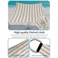 thumbnail image 4 of Ticking Stripe Sun Shade Sail 8' x 10', Minimalist Vertical Lines Beige Linen Texture Rectangle Outdoor Sunshade Canopy, Waterproof UV Block Patio Covers for Garden Yard Beach, 4 of 9