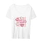 thumbnail image 4 of Camisetas para mujer, ropa de calle, Camiseta básica, camisetas de manga corta de verano, ropa sencilla de moda, camiseta femenina para el trabajo, desplazamientos en la calle Blanco Yinane Camiseta para mujer, 4 of 8